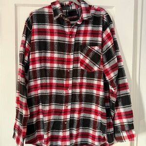 Northpoint Red and Black Plaid Shirt
